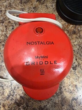 Nostalgia Red MyMini Griddle - Compact Electric Cooking Plate